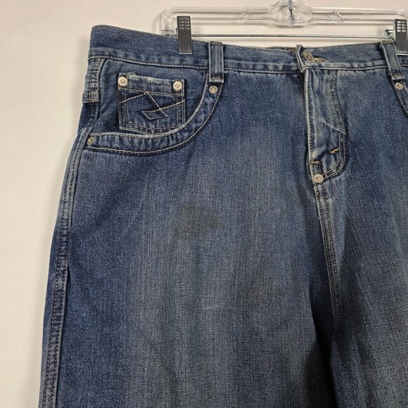 Vintage Y2K JNCO Carson Baggy Relaxed Mens Size 40 Blue Denim Shorts - Picture 3 of 9